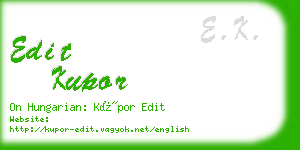 edit kupor business card